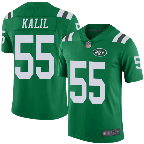 New York Jets Limited Green Youth Ryan Kalil Jersey NFL Football #55 Rush Vapor Untouchable->->Youth Jersey